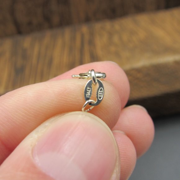 18" Sterling Silver Double Star Pendant Necklace Vintage - Picture 4 of 6